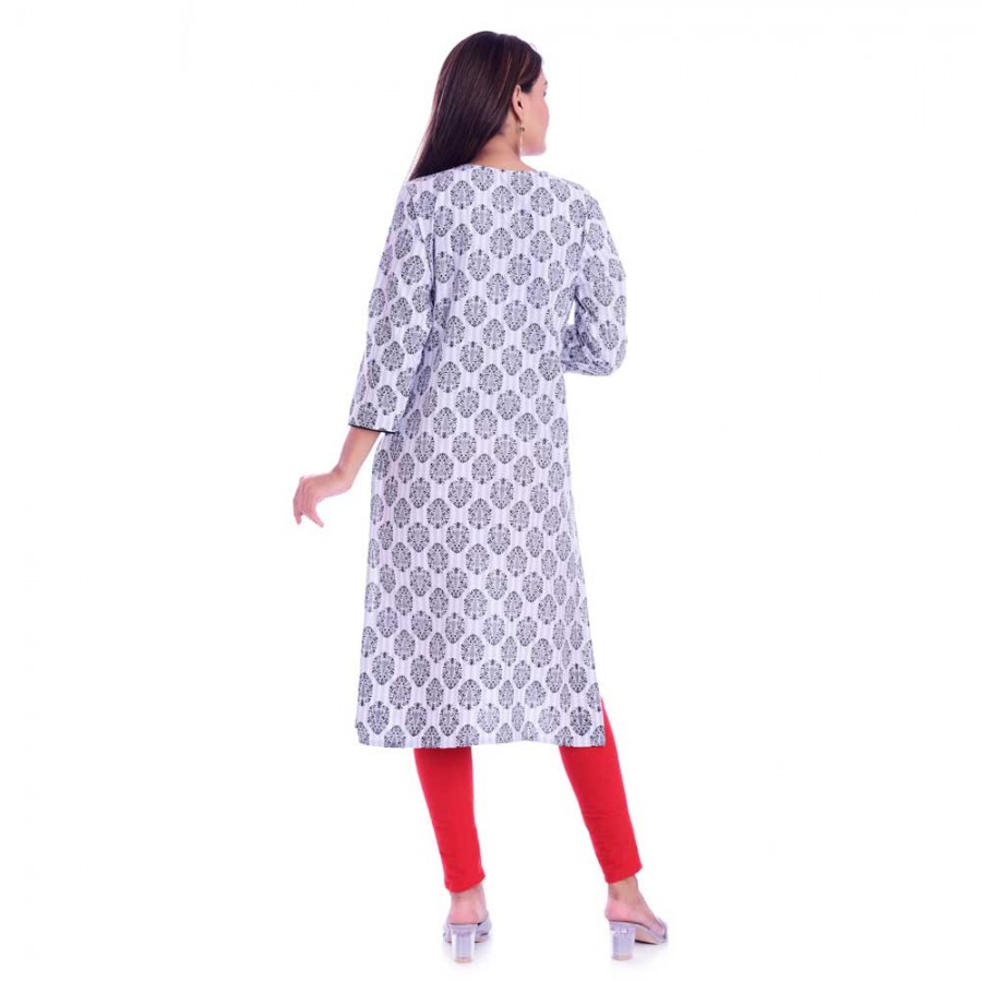 Discover 191+ plain kurti with piping latest