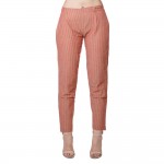 RED GREY STRIPED PANT FOR WOMEN JAIPUR