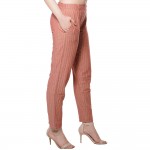 RED GREY STRIPED PANT FOR WOMEN JAIPUR