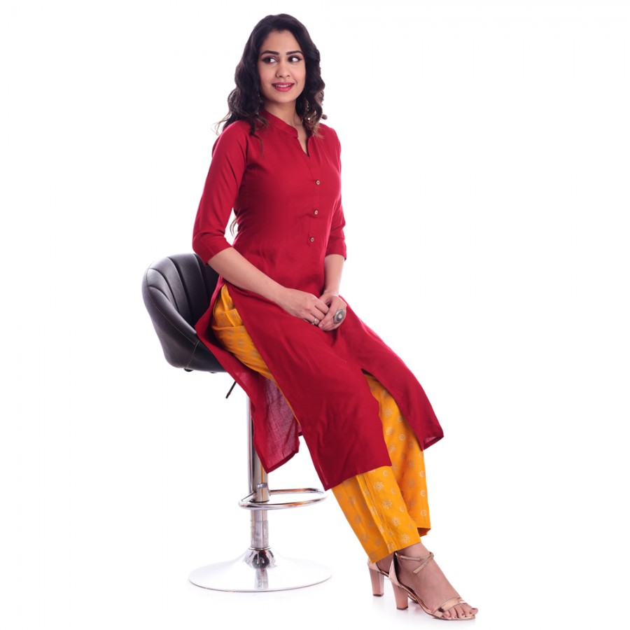 Buy Jaipur Kurti Yellow Embroidered Kurta Churidar Set With Dupatta for  Women's Online @ Tata CLiQ