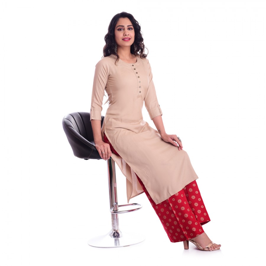Gorgeous Solid Poly Silk Kurti Pant Dupatta Set, Kurti With Pants, कुरती  पैंट सेट - Cabric, Mumbai | ID: 26144620973